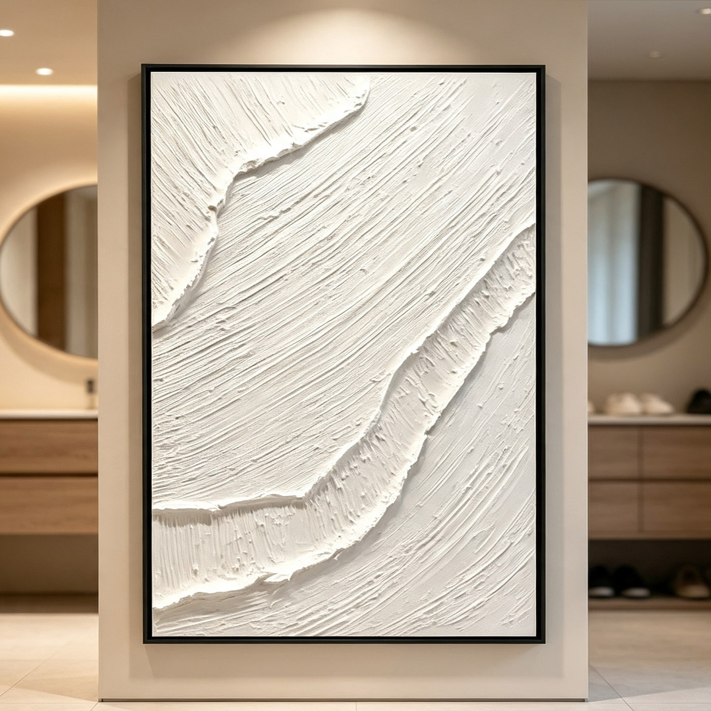 Home Decor Frames - Ручная роспись, белая, 3D, с толстой