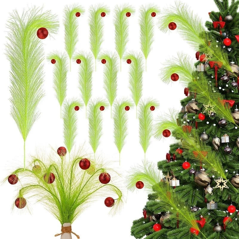 Pampas Grass Decor - Рождественское украшение в виде изогнутой зеленой