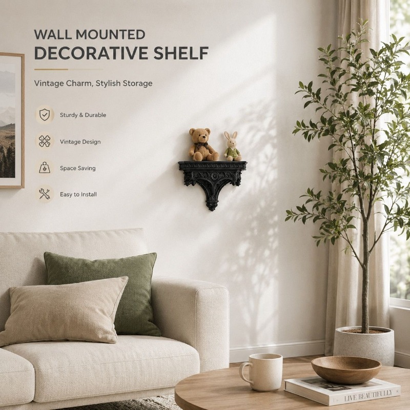 Floating Shelves - Винтажная европейская резная настенная полка из