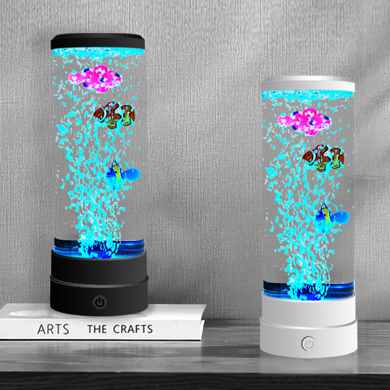 Home Decor Product - Светодиодный светильник-имитация рыбки с разноцветными пузырьками,