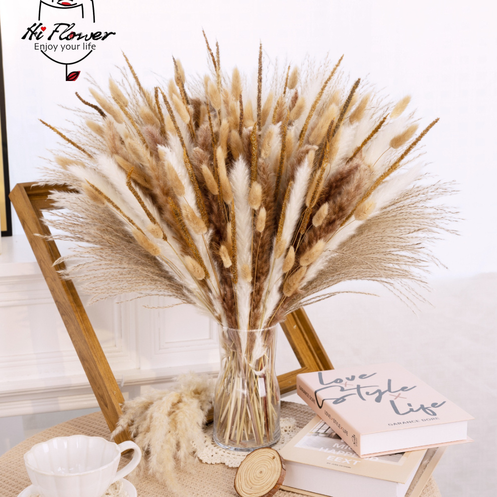 Pampas Grass Decor - Натуральный сушёный букет из пампасной травы,