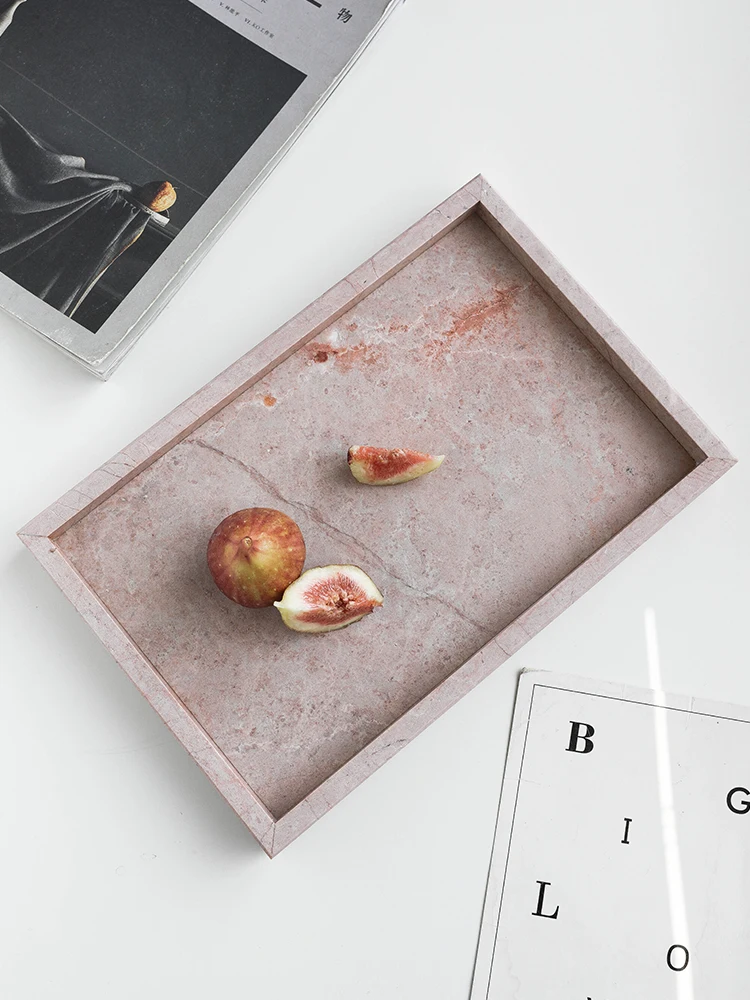 Vanity Home Decor - Розовый поднос из натурального мрамора для