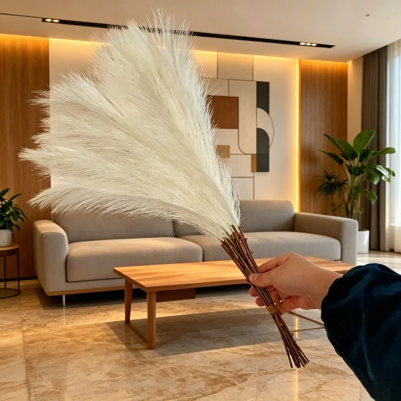 Pampas Grass Decor - Искусственный пышный букет пампасной травы для