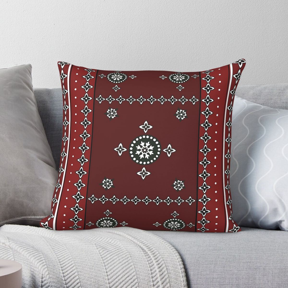 Home Decor Karachi - Наволочка для квадратной подушки Sindhi Pakistani