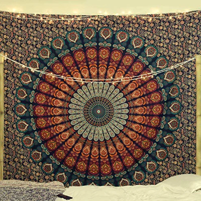 Aesthetic Tapestry - Хиппи Мандала Гобелены Индия Богемный Психоделический
