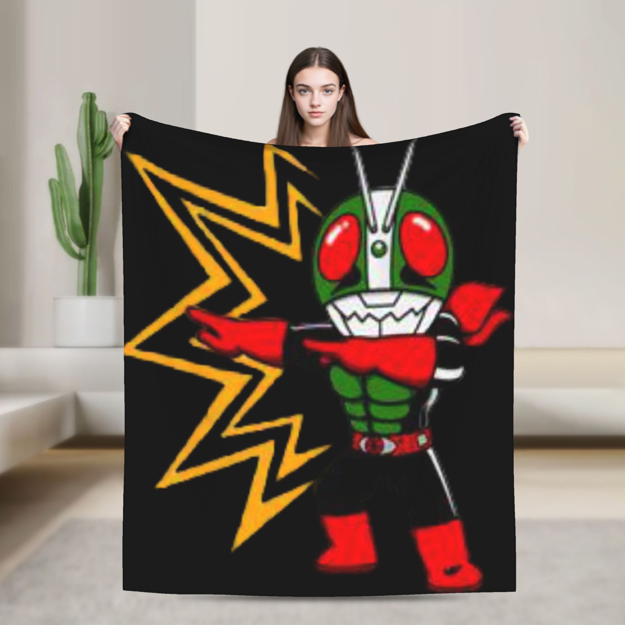 Home Decor Design Ideas - Мультяшные одеяла Kamen Rider, декоративное фланелевое