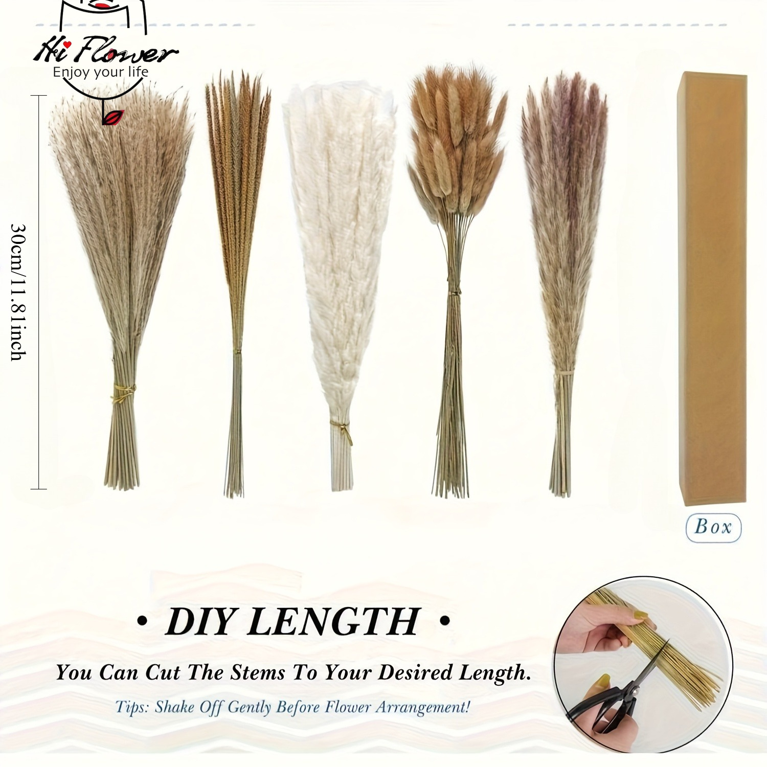 Натуральный сушёный букет из п – обзор и цена Pampas Grass Decor