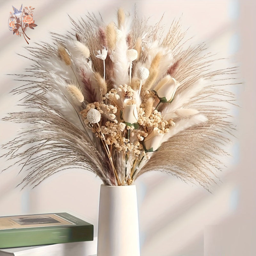 80 шт. Искусственные сухоцветы – обзор и цена Pampas Grass Decor