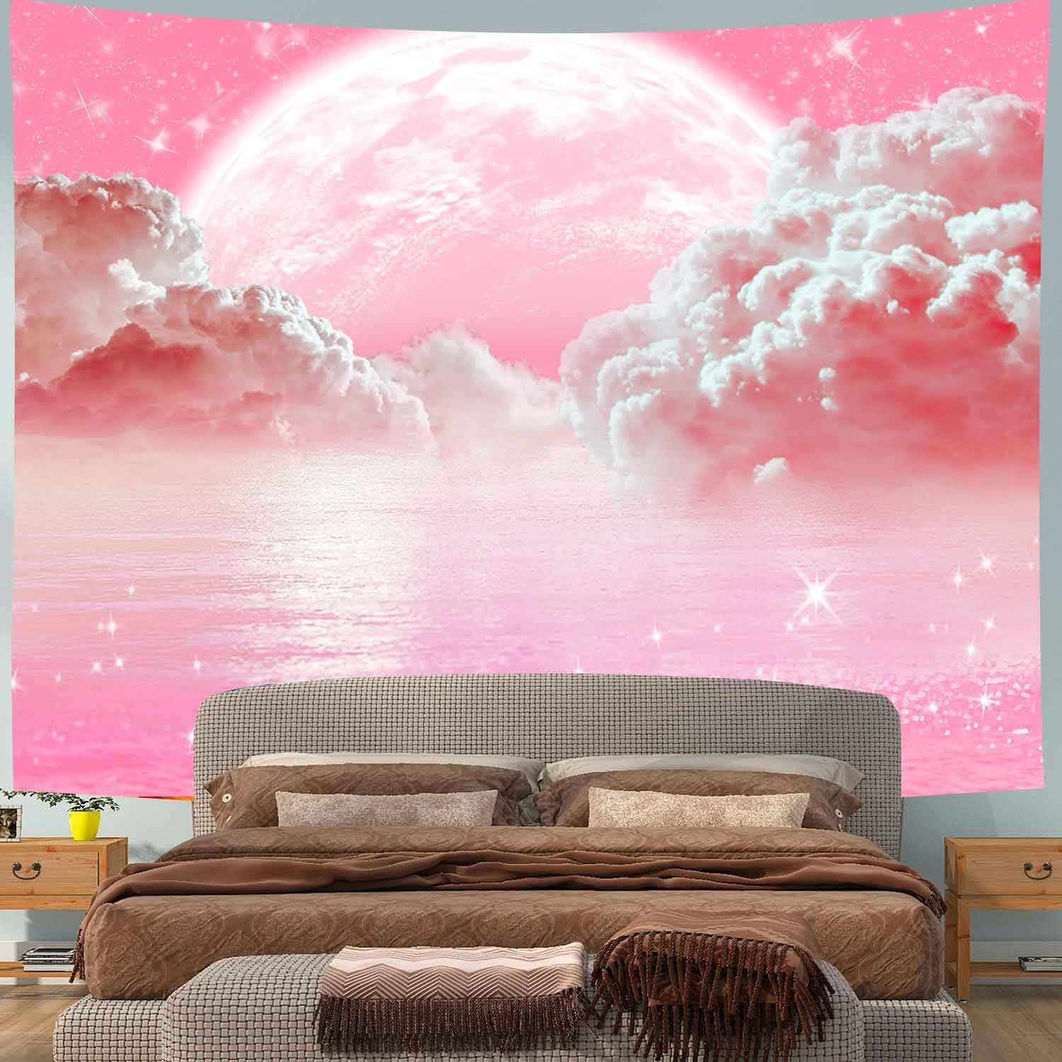 Гобелен с розовыми облаками, н – обзор и цена Aesthetic Tapestry