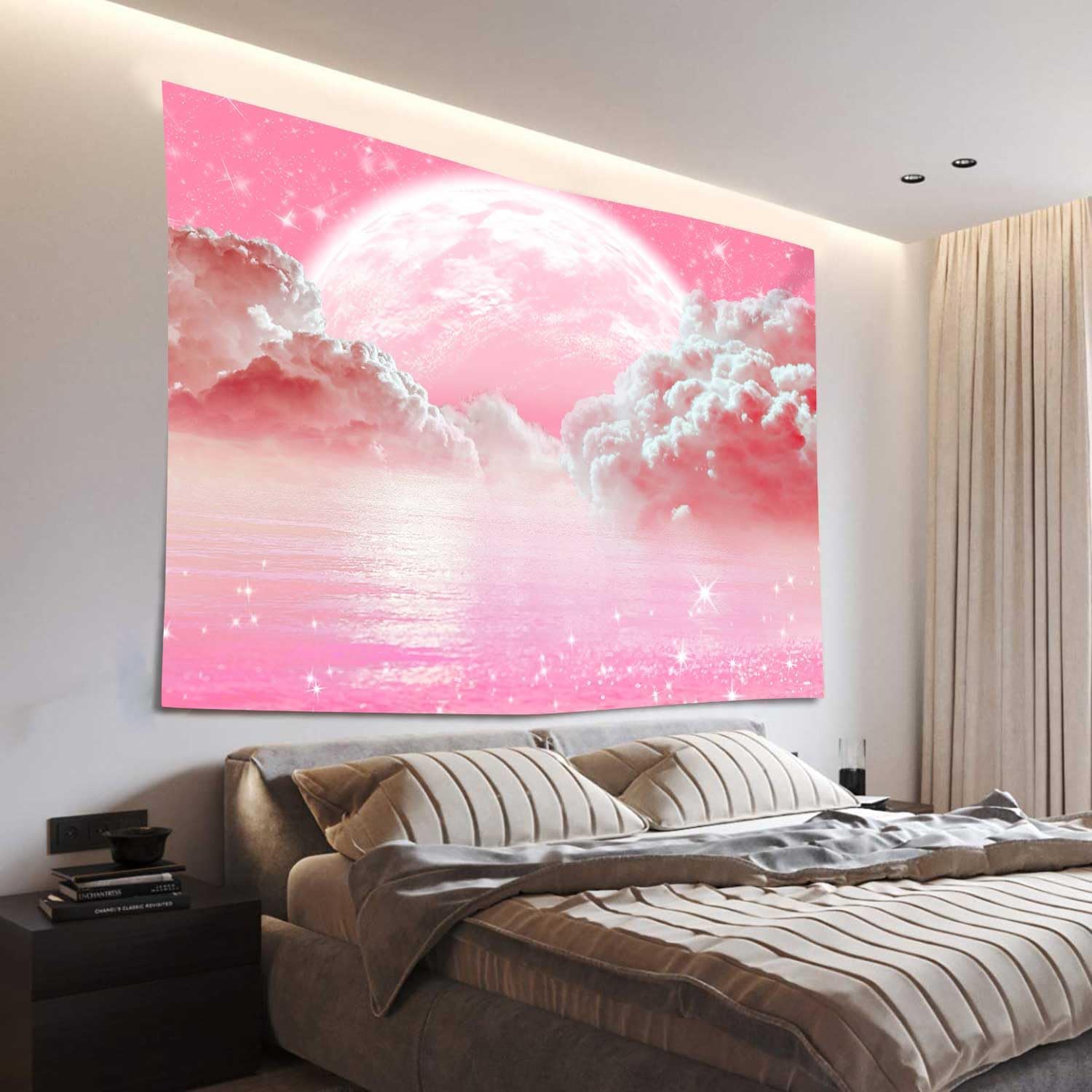 Гобелен с розовыми облаками, н – обзор и цена Aesthetic Tapestry