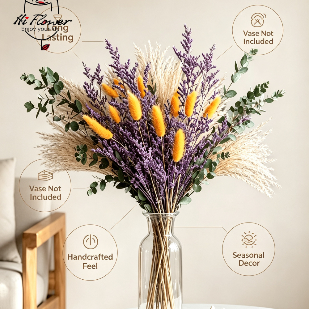 Натуральные сухие цветы: пампа – обзор и цена Pampas Grass Decor