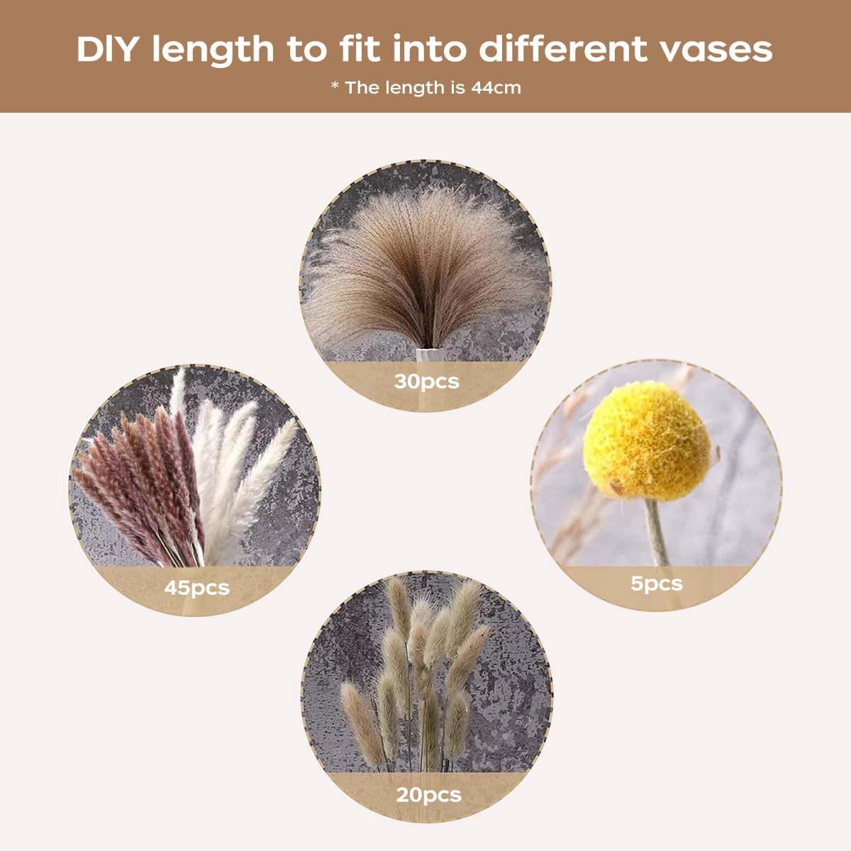 Букет из сушеной пампасной тра – обзор и цена Pampas Grass Decor