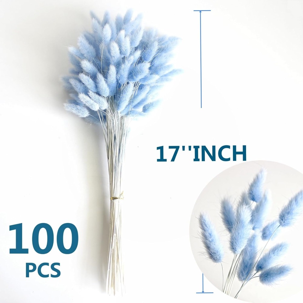 100 шт. синий хвост зайца трав – обзор и цена Pampas Grass Decor