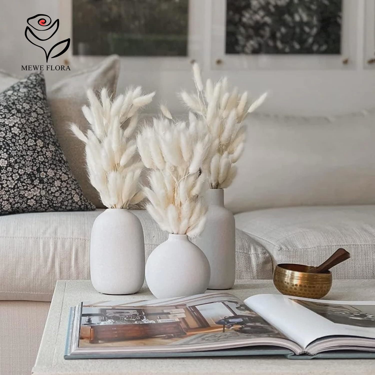 150 шт., белые натуральные пуш – обзор и цена Pampas Grass Decor